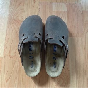 birkenstock oiled leather habana boston clog